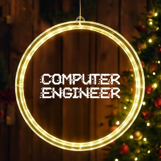 Computer Engineer Funny Computer Science Gift LED Christmas Window Lights