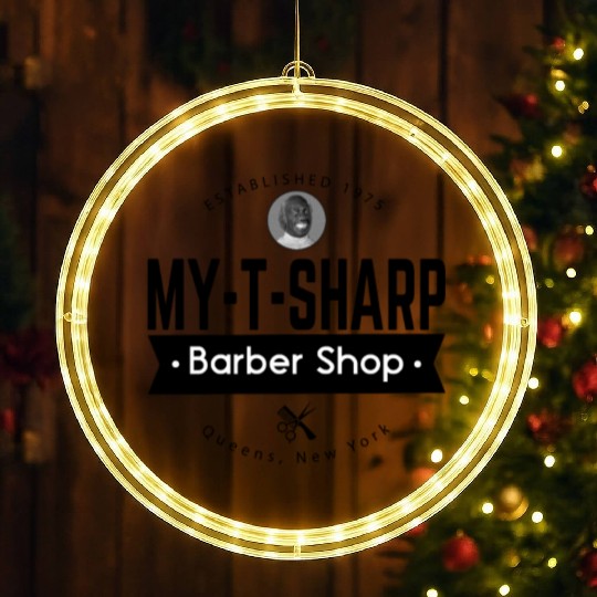 Coming To America | MY-T-SHARP Barber Shop LED Christmas Window Lights