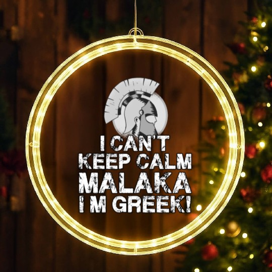 Greek Sparta Helmet Greece Malaka Hellas LED Christmas Window Lights