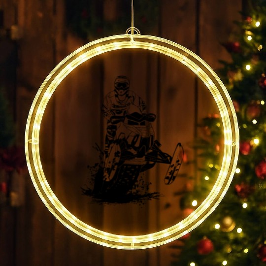 Snowmobile - Snowmobiling LED Christmas Window Lights