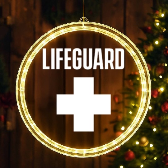 Team Lifeguard Life Guard Pool Attendant Guards LED Christmas Window Lights