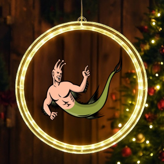 Sea Monkey Pointing Mascot LED Christmas Window Lights