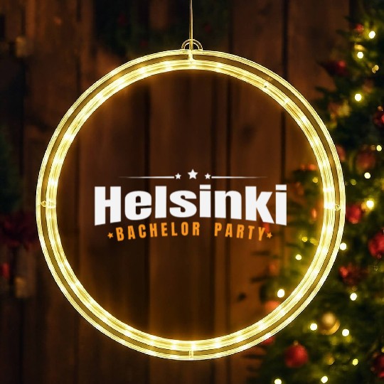 Bachelor Party LED Christmas Window Lights Helsinki Pre Wedding