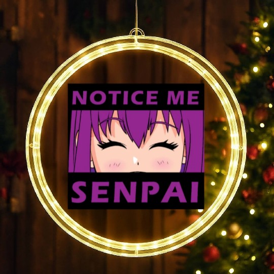 Notice Me Senpai - Japanese anime manga designs LED Christmas Window Lights