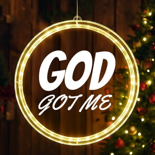 God Got Me - Christian LED Christmas Window Lights