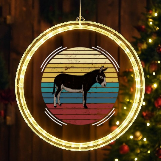 Retro donkey LED Christmas Window Lights