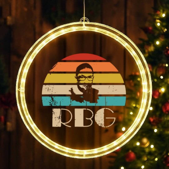 Vintage Notorious RBG LED Christmas Window Lights Ruth Bader Ginsburg