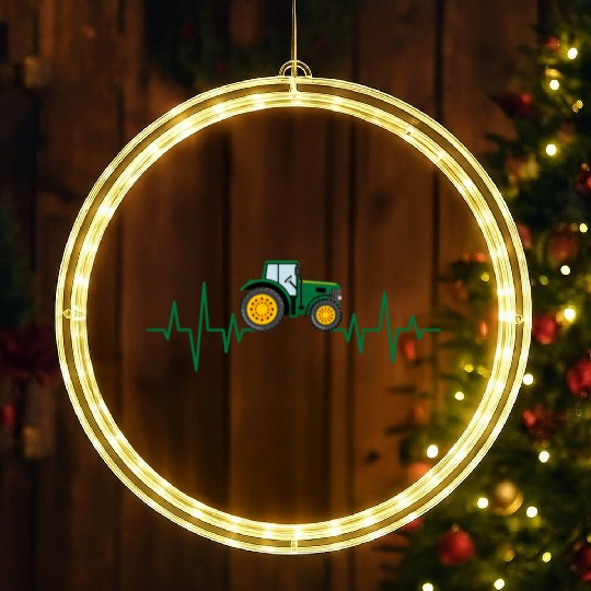 tractor heartbeat tractor tractor farmer farmer fa LED Christmas Window Lights