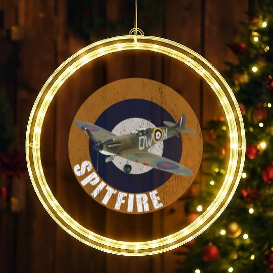 Famous WW2 Planes Supermarine Spitfire LED Christmas Window Lights