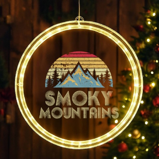 Vintage Smoky Mountains National Park LED Christmas Window Lights