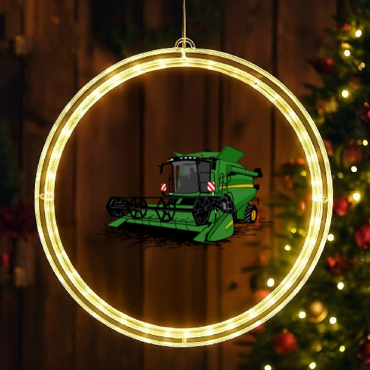 combine harvesters - farmer - agriculture - farm LED Christmas Window Lights