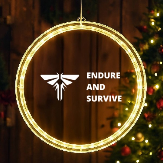 Endure and survive ellie the last of us tlou joel LED Christmas Window Lights
