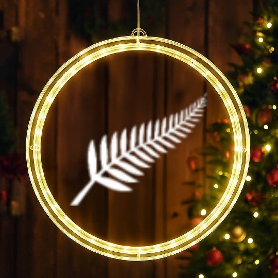 New Zealand's Silver Fern for Kiwis LED Christmas Window Lights