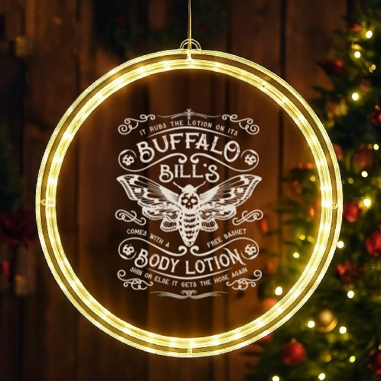 Buffalo Bill's Body Lotion Label LED Christmas Window Lights