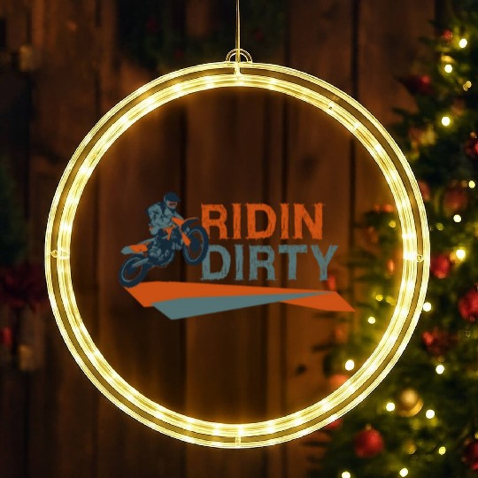 Dirt Bike MX Motocross Supercross LED Christmas Window Lights