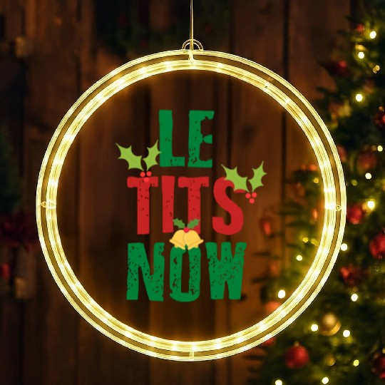 Le Tits Now - LET IT SNOW FUNNY CHRISTMAS PARTY LED Christmas Window Lights