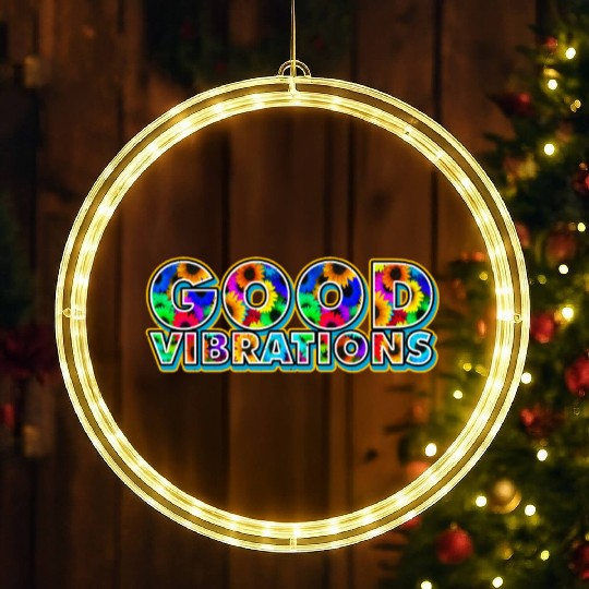 Good Vibrations Good Intentions LED Christmas Window Lights