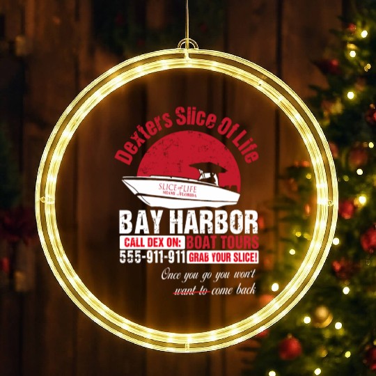 Cool Dexter Bay Harbor Boat Tours LED Christmas Window Lights
