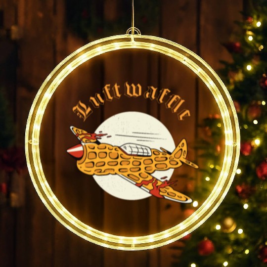 Luftwaffle Waffle Military Aircraft Pilot LED Christmas Window Lights