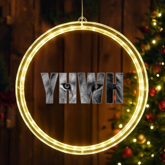 YHWH Yahweh God Lion Gift LED Christmas Window Lights