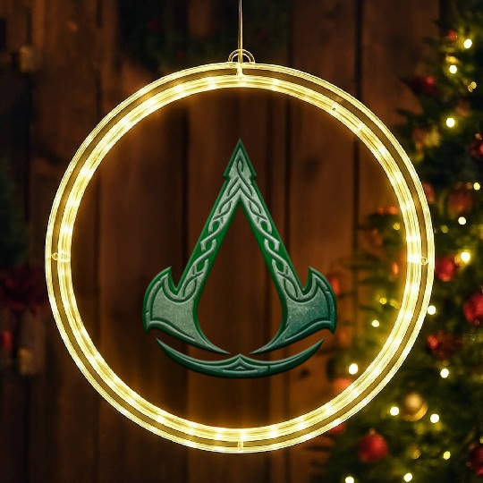 valhalla assassin logo LED Christmas Window Lights