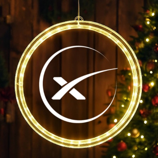 space x spacex elon musk LED Christmas Window Lights
