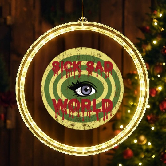 Daria Sick Sad World Drippy Text Eye Logo LED Christmas Window Lights