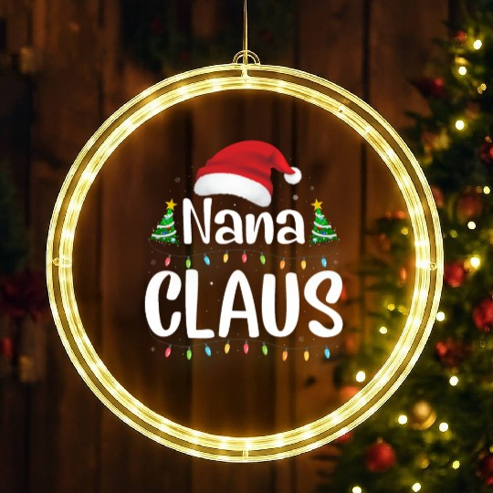 Funny Santa Nana Claus Christmas Family Matching LED Christmas Window Lights