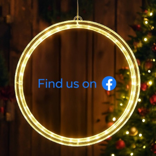 find us on facebook LED Christmas Window Lights