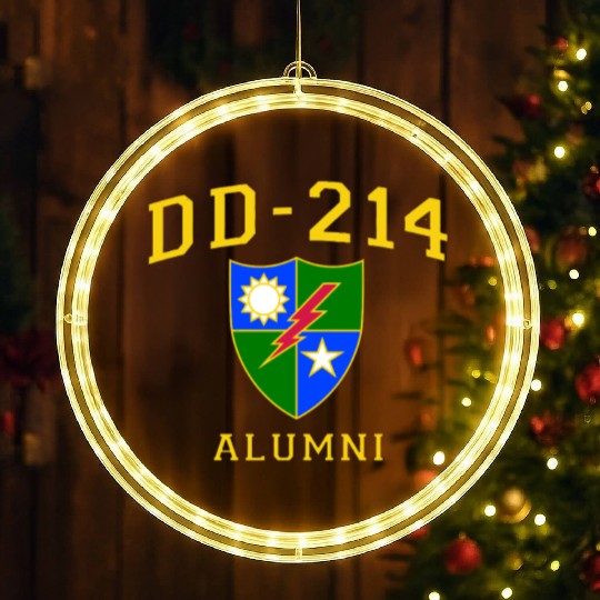US Army Ranger Veteran DD214 Alumni Logo Insignia LED Christmas Window Lights