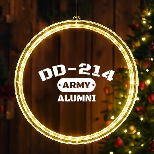 Dd-214 Us Army Alumni Men And Women LED Christmas Window Lights