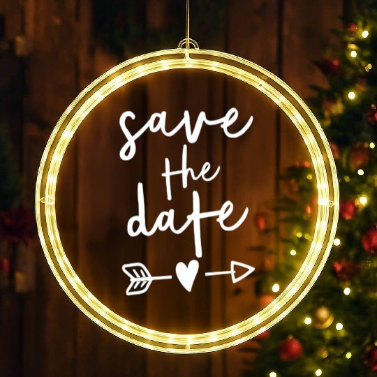 Bride Couple Engagement Save The Date Wedding LED Christmas Window Lights