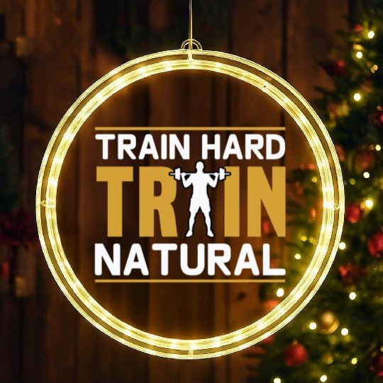 Train hard train natural LED Christmas Window Lights