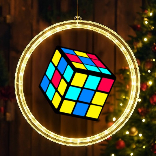 90s 80 Trendy Nostalgia Cube LED Christmas Window Lights