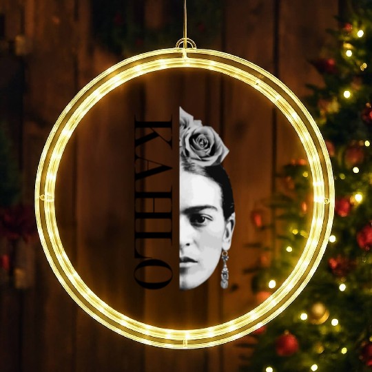 Frida Kahlo Split Portrait LED Christmas Window Lights