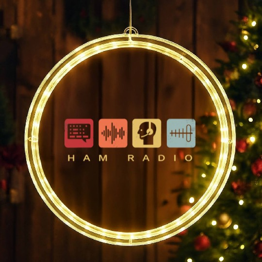 Ham Radio Operator Retro Amateur Radio LED Christmas Window Lights
