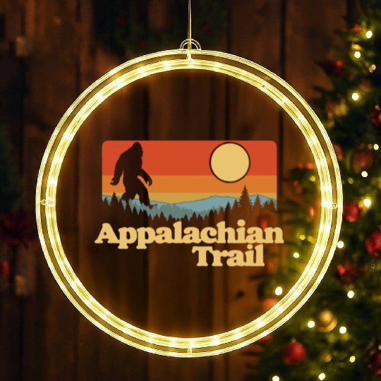 Appalachian Trail Bigfoot Outdoor Lover Vintage 80 LED Christmas Window Lights