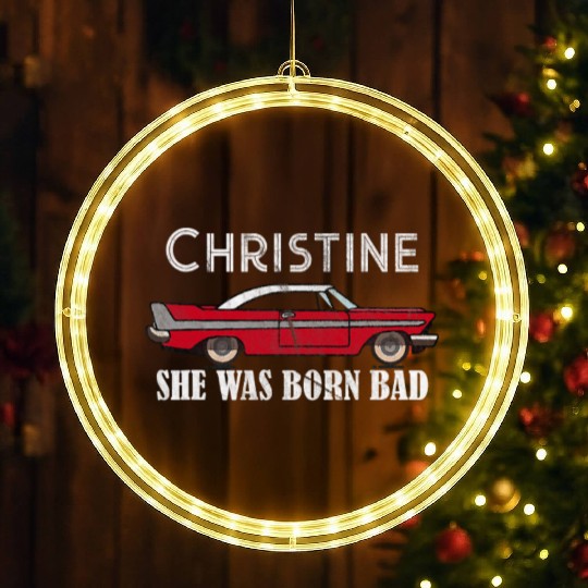 Christine Classic Car Model Lover Automotive Theme LED Christmas Window Lights