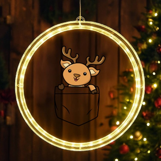 deer, Pocket, reindeer, LED Christmas Window Lights pocket, kids, cute