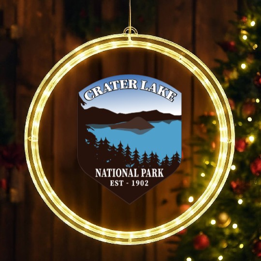 Crater Lake National Park LED Christmas Window Lights