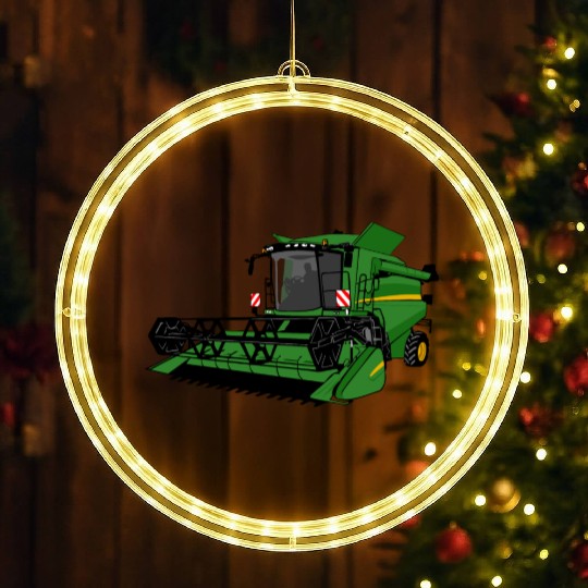 Combine harvester - Farmer LED Christmas Window Lights
