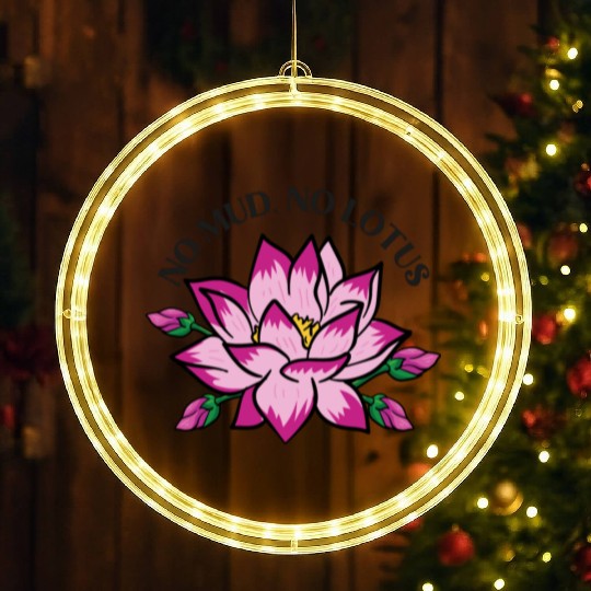 No Mud No Lotus LED Christmas Window Lights