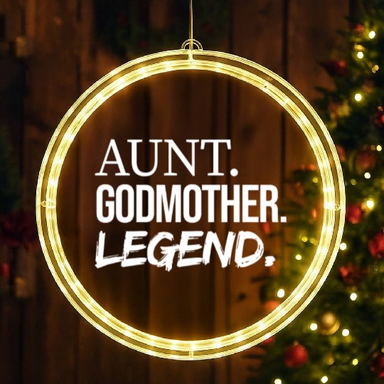 Aunt Godmother Legend, Funny Favorite Aunt LED Christmas Window Lights