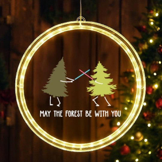 May the forest be with you LED Christmas Window Lights