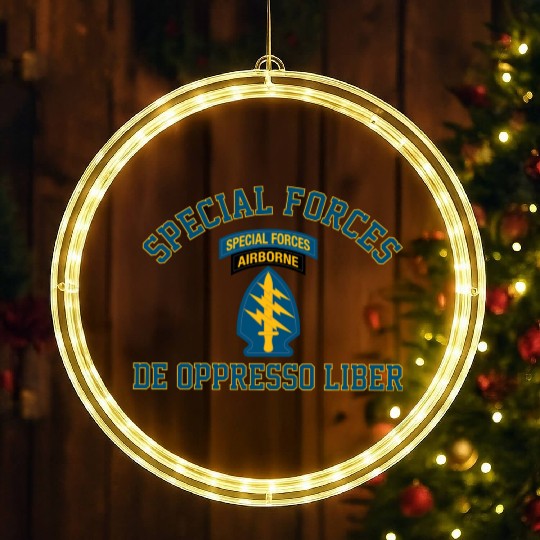 Army Special Forces Green Beret LED Christmas Window Lights