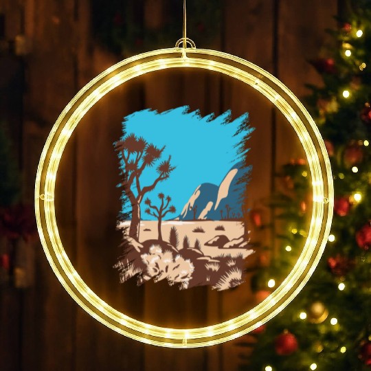 Joshua Tree National Park California LED Christmas Window Lights