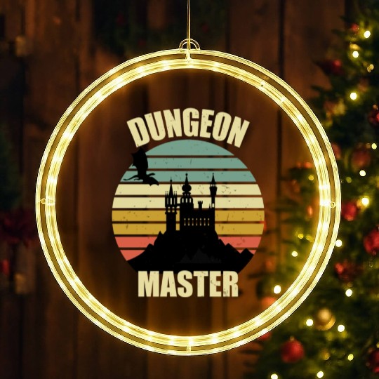 Dungeon Master - Bez I'm DM Smiles Retro Dragon LED Christmas Window Lights