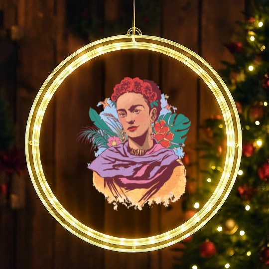 FRIDA KAHLO COLOR PORTRAIT LED Christmas Window Lights