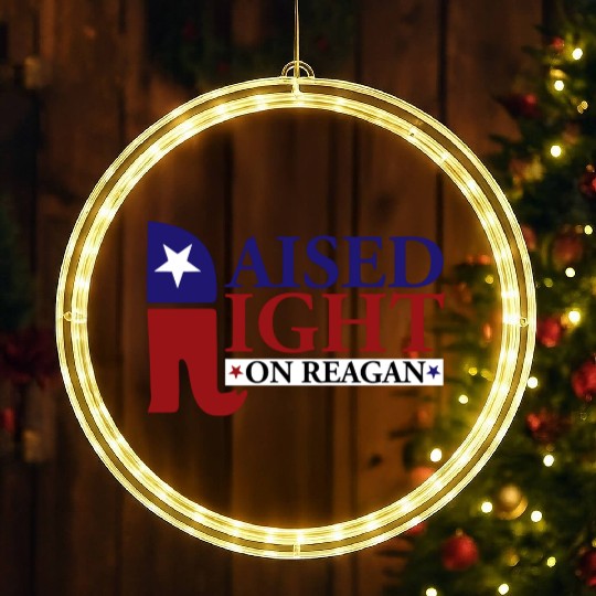 Raised Right On Reagan 80'S Nostalgia LED Christmas Window Lights