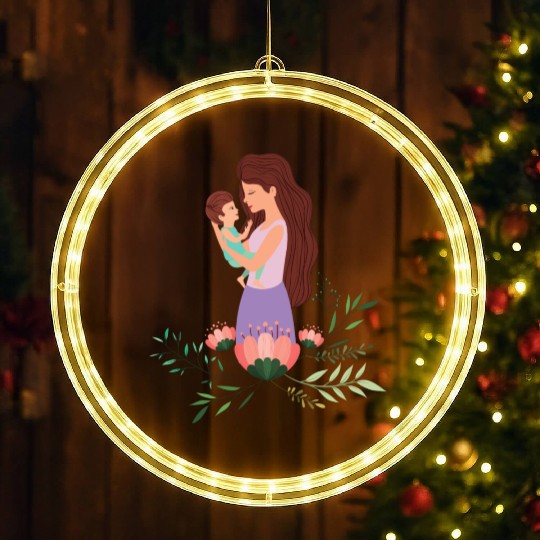 I Love You, Mama & Baby LED Christmas Window Lights, Mommy and Me LED Christmas Window Lights